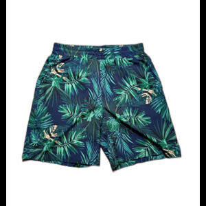 Coofandy Tropical Leaf Print Shorts Size S 9" inseam